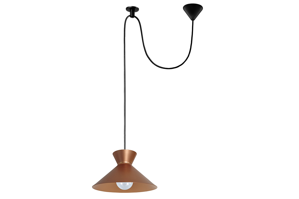 Lampadario design in metallo Ramato LEEDS