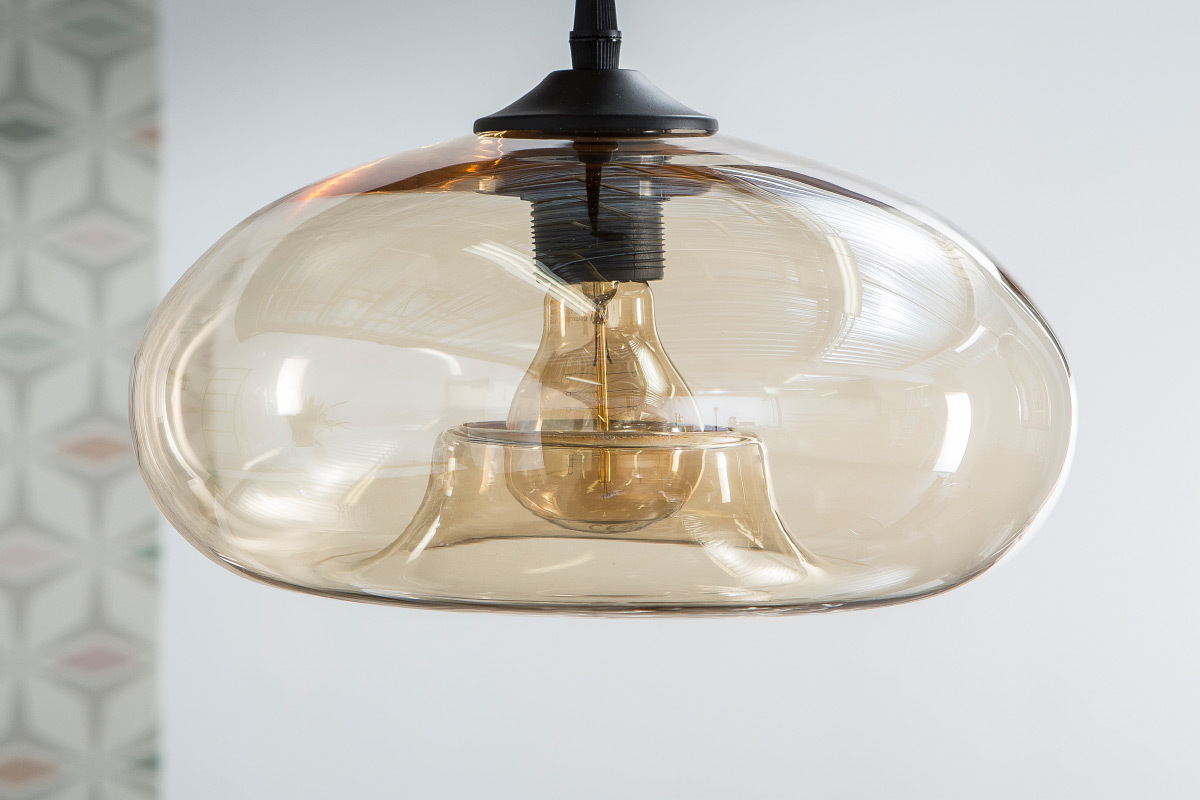 Lampadario design in vetro soffiato fum MISTIC