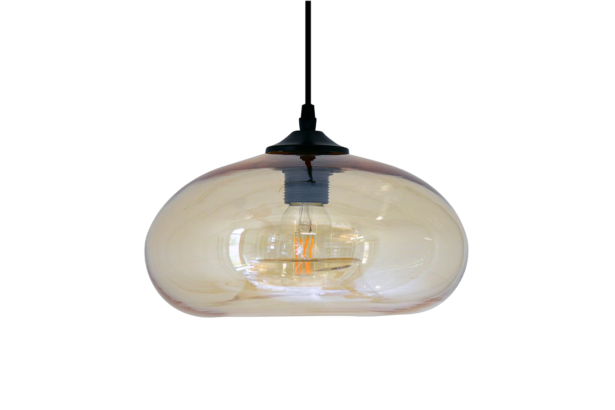 Lampadario design in vetro soffiato fum MISTIC