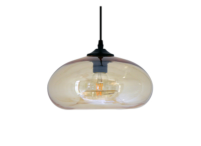 Lampadario design in vetro soffiato fum&eacute; MISTIC