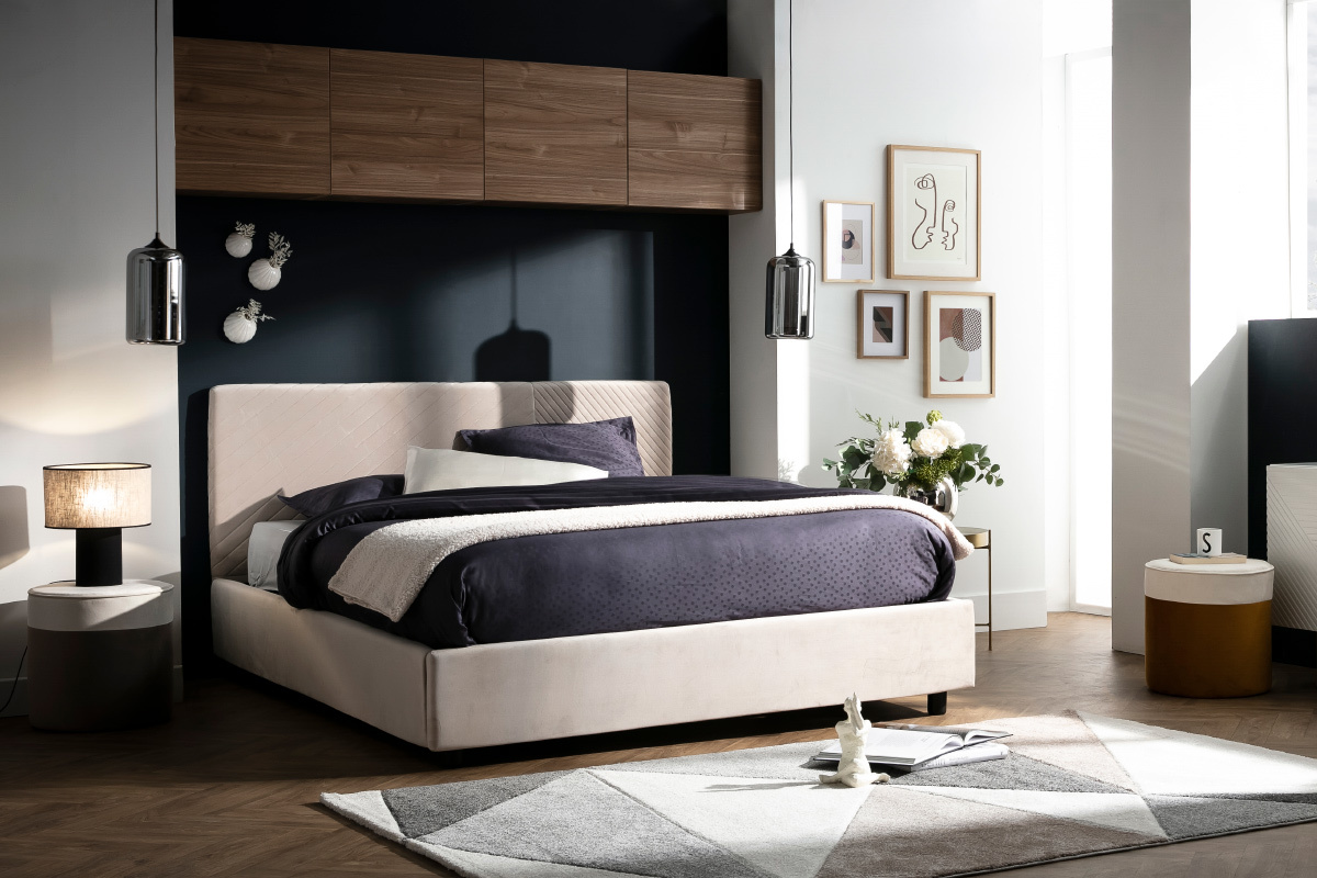 Lampadario design in vetro soffiato trasparente Nero MILAN