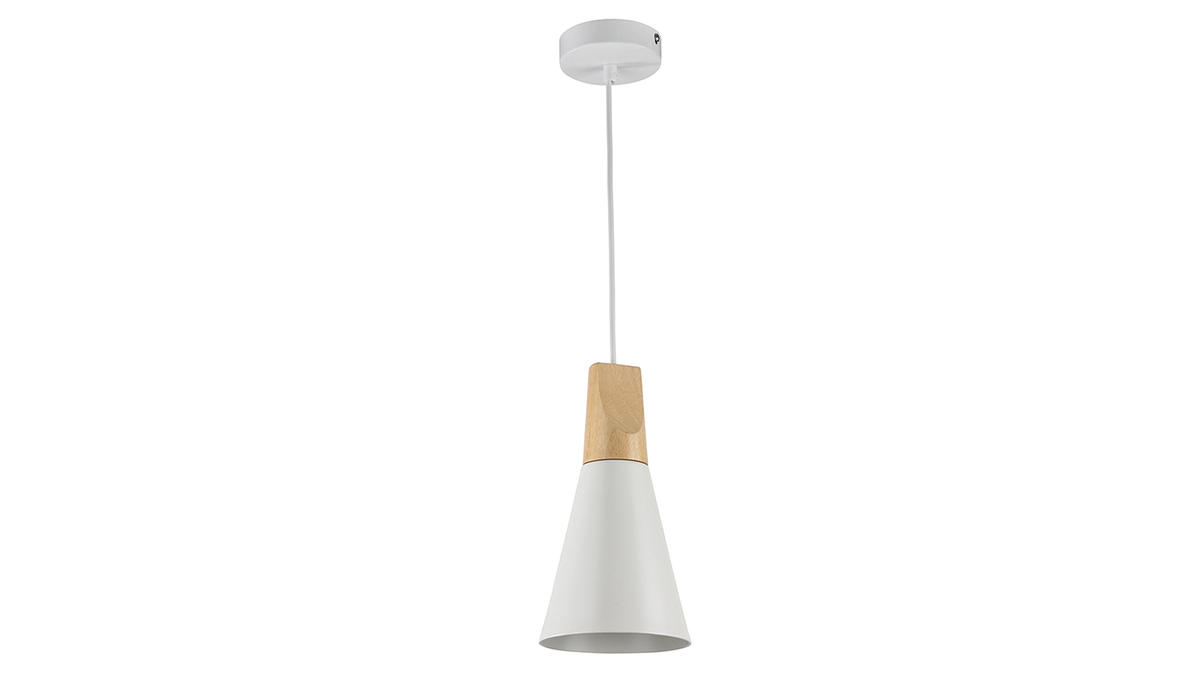 Lampadario di design, in metallo, colore: Bianco, 14 cm, modello: KARMA