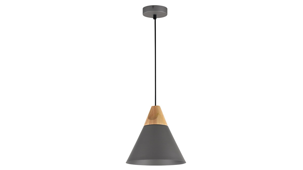 Lampadario di design, in metallo, colore: Grigio, 22 cm, modello: KARMA