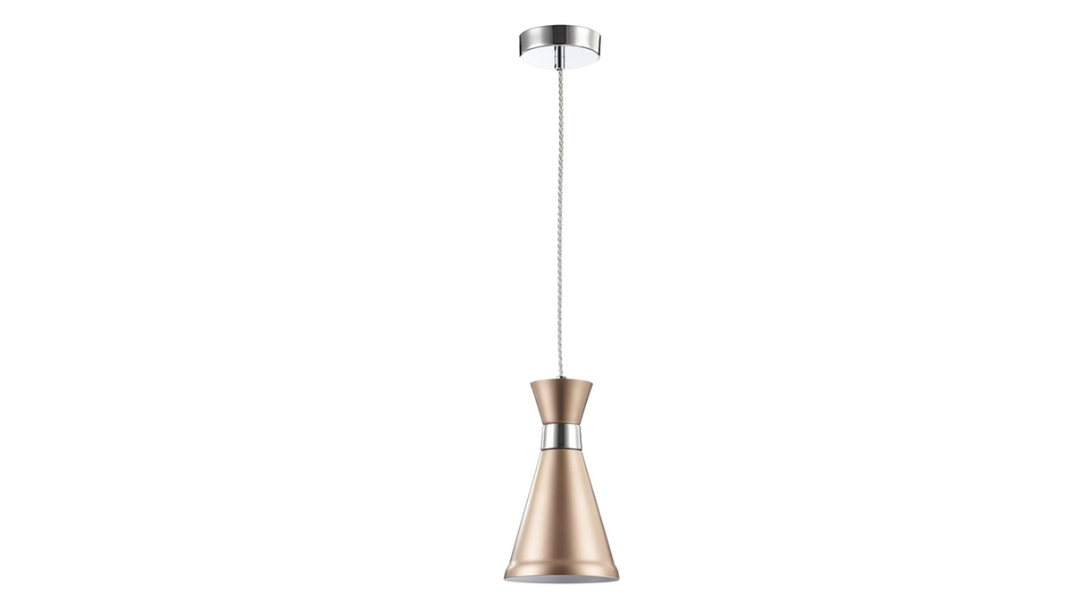 Lampadario di design in metallo, colore: Rosa, ramato, 13,5 cm, modello: DIABOLO