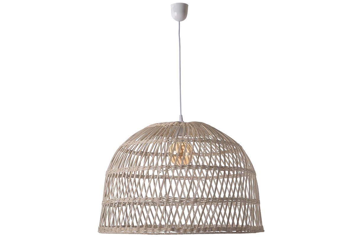 Lampadario in rattan intrecciato D60 cm ROCALISA