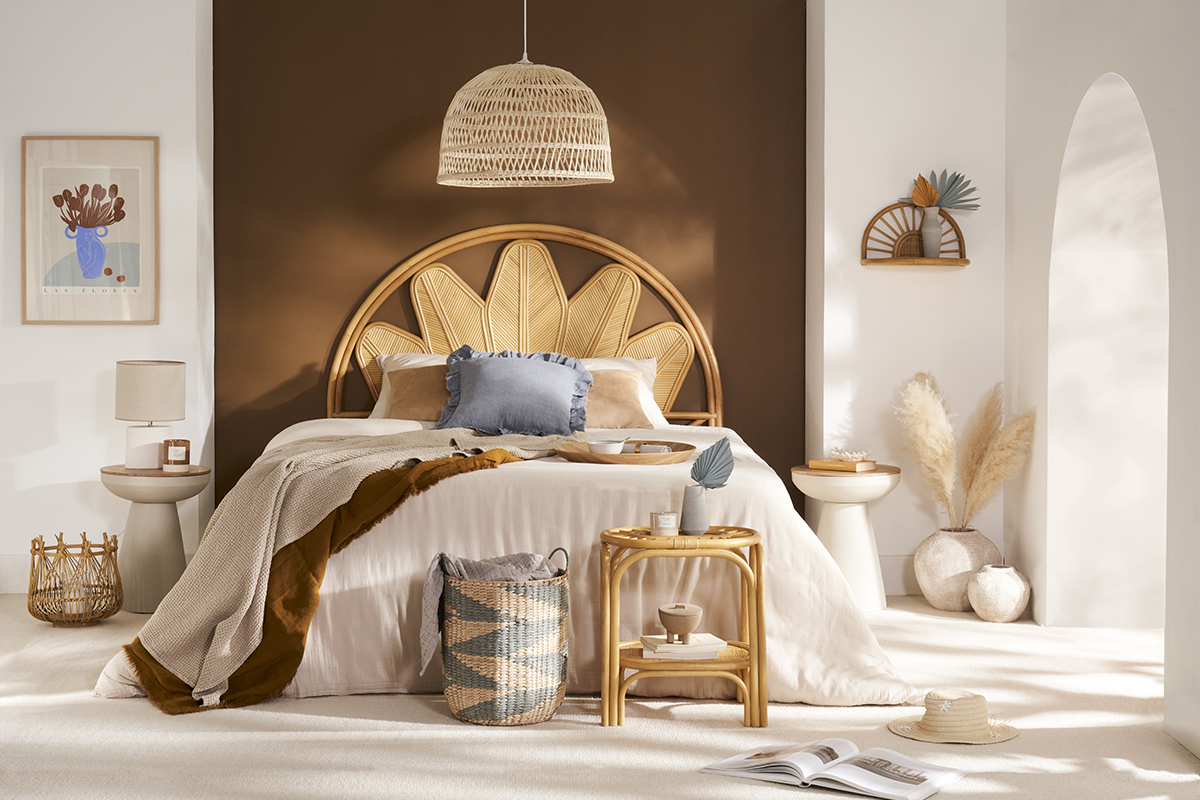 Lampadario in rattan intrecciato D60 cm ROCALISA