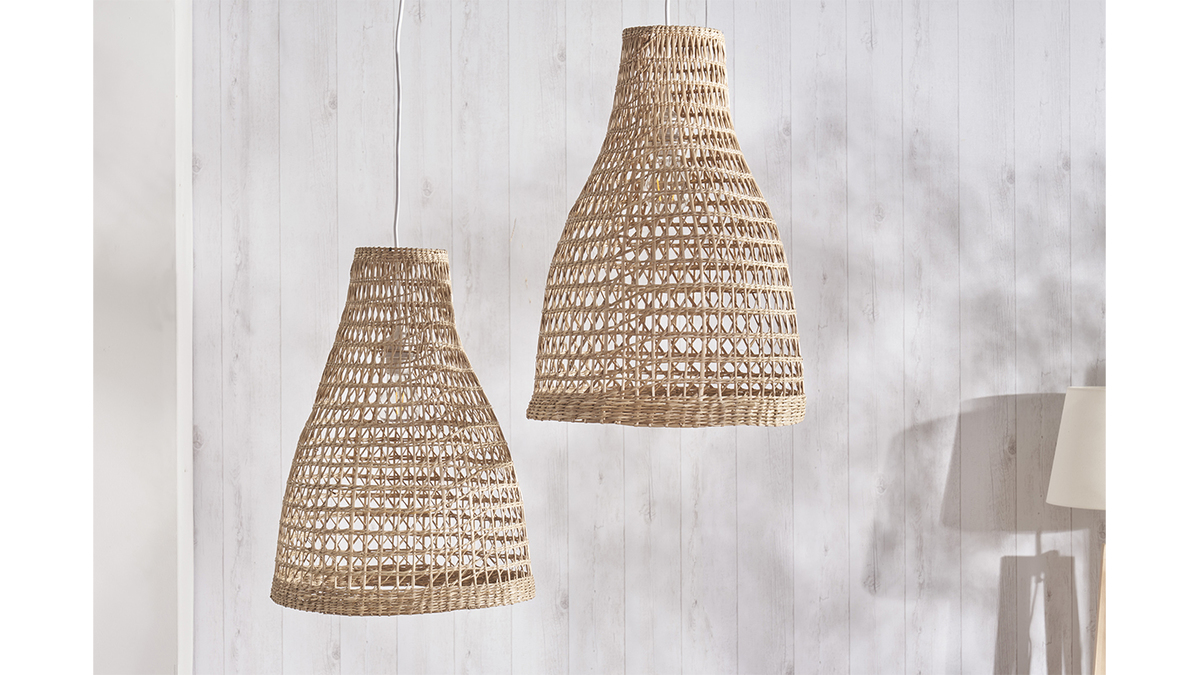 Lampadario in rattan PAMPA