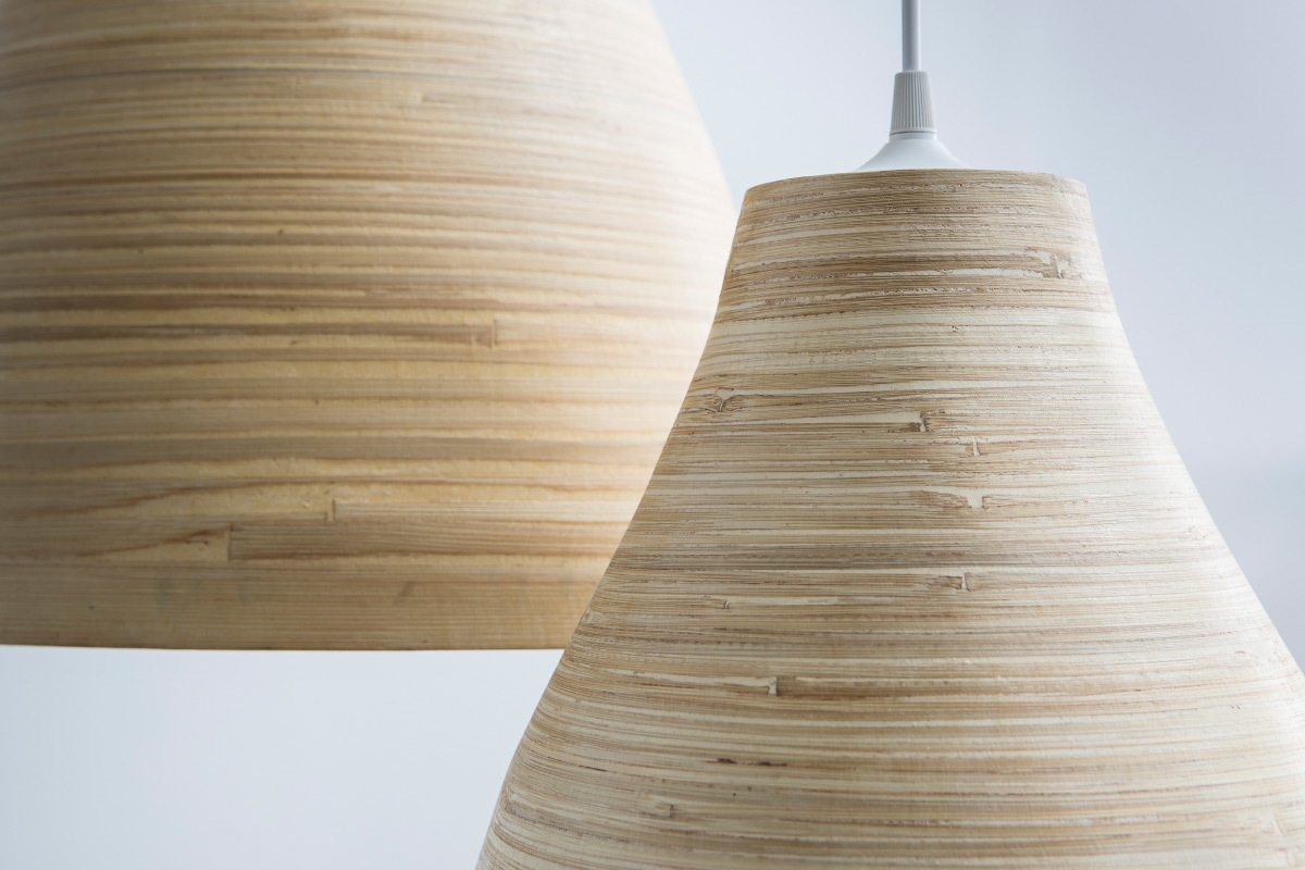 Lampadario in stile bohmien in bamb 30 cm SELVA