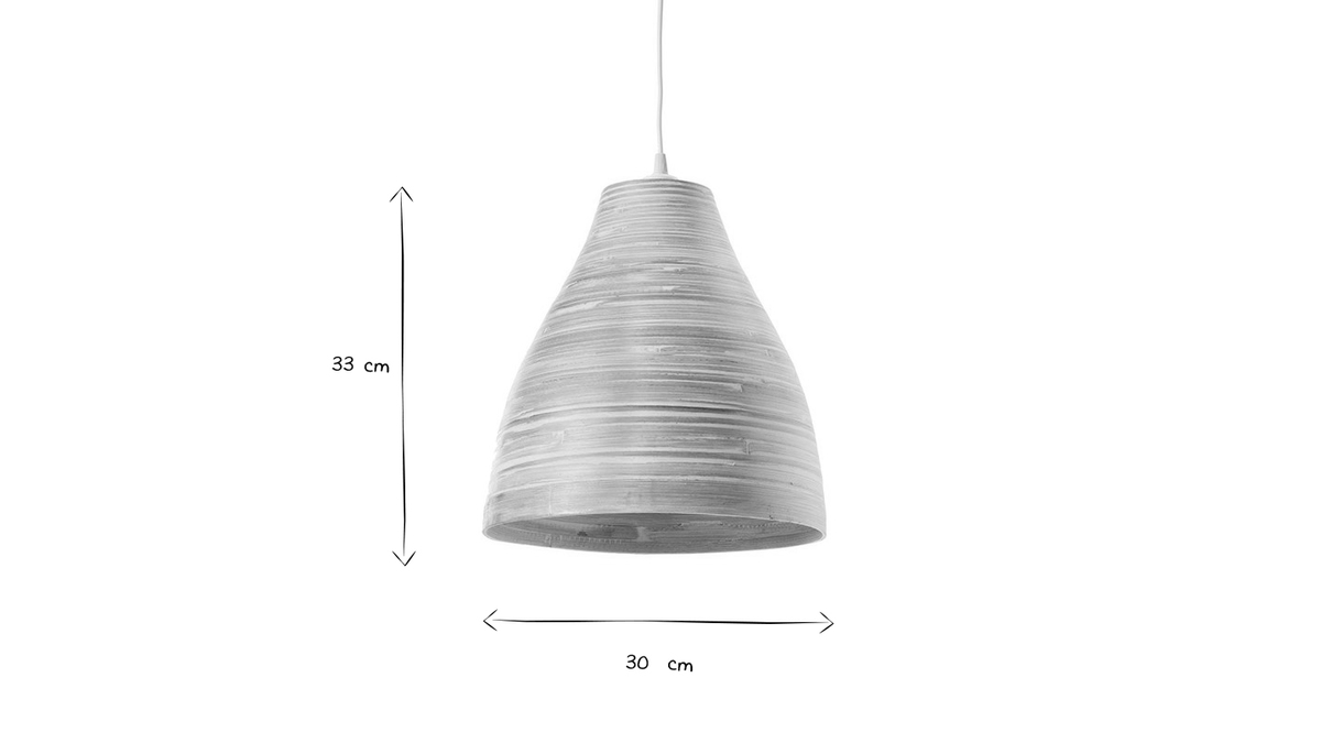 Lampadario in stile bohmien in bamb 30 cm SELVA