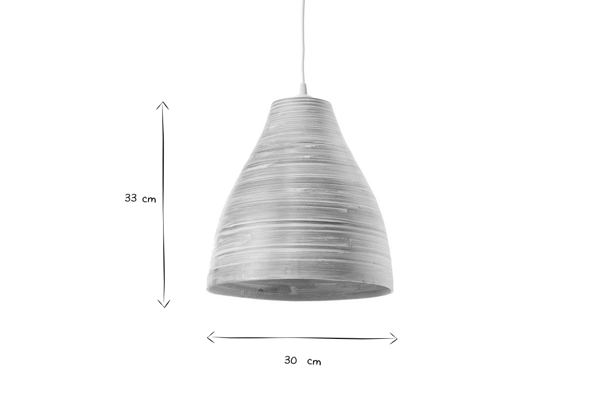 Lampadario in stile bohmien in bamb 30 cm SELVA