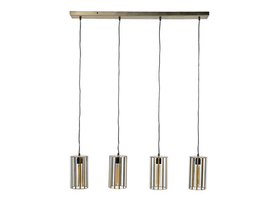 Lampadario industriale 4 lampade in metallo bronzo CANOPY - Lampadario industriale 4 lampade in metallo bronzo CANOPY