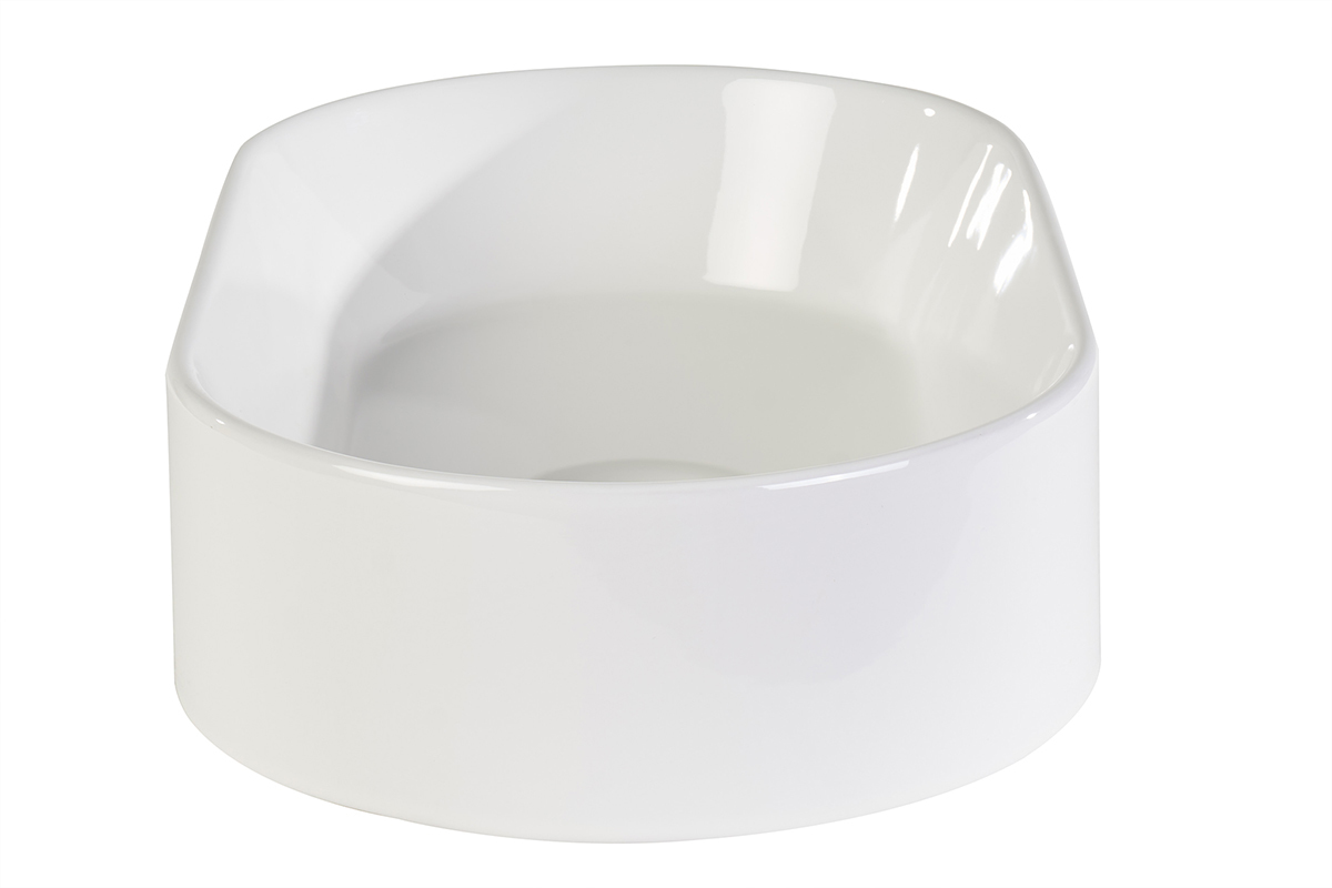 Lavabo ovale in ceramica bianca L52.5 cm YARA