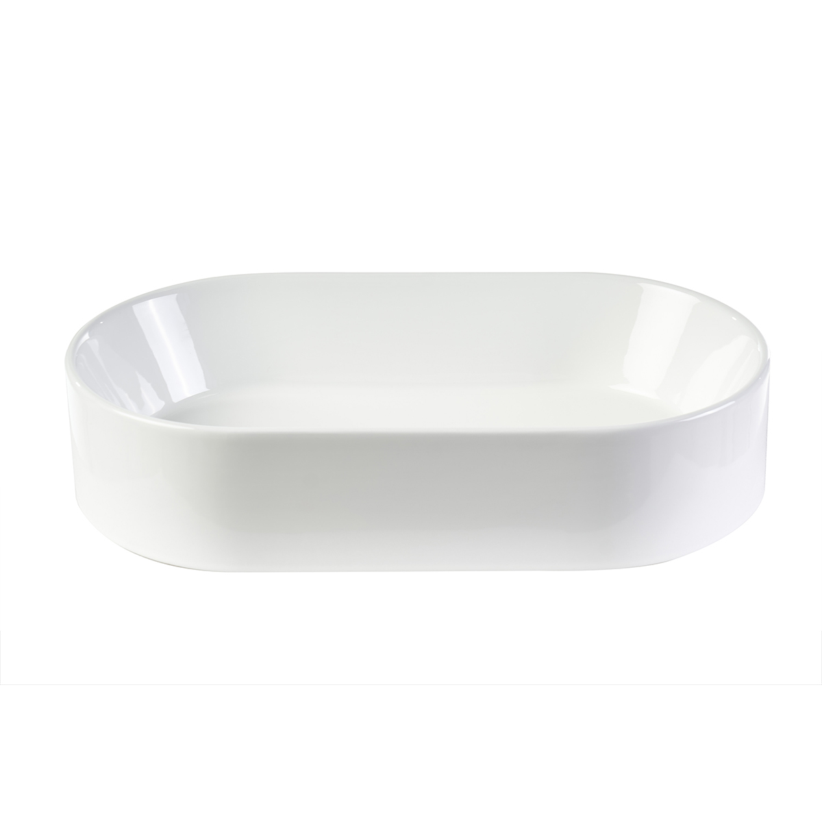 Lavabo ovale in ceramica bianca L52.5 cm YARA