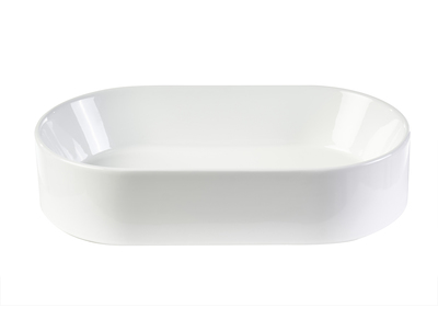 Lavabo ovale in ceramica bianca L52.5 cm YARA