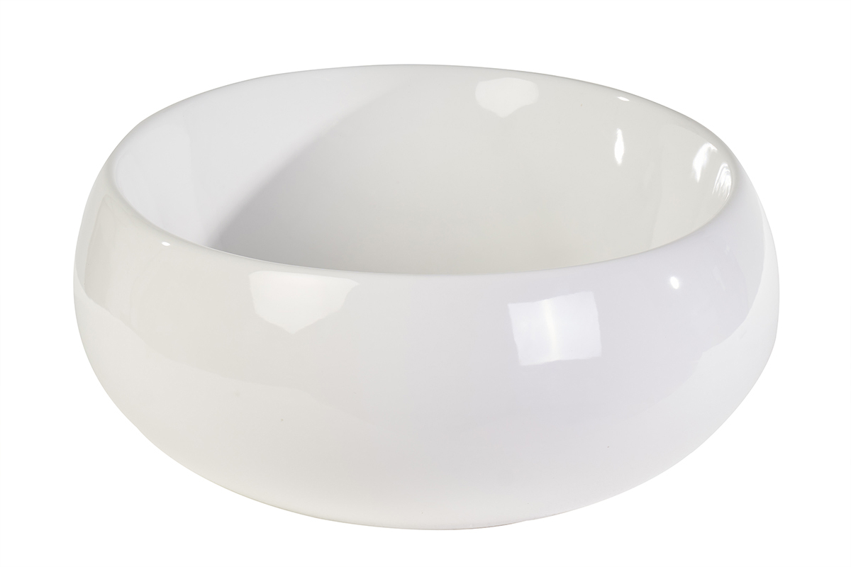 Lavabo ovale in ceramica bianca L60.5 cm GALEA