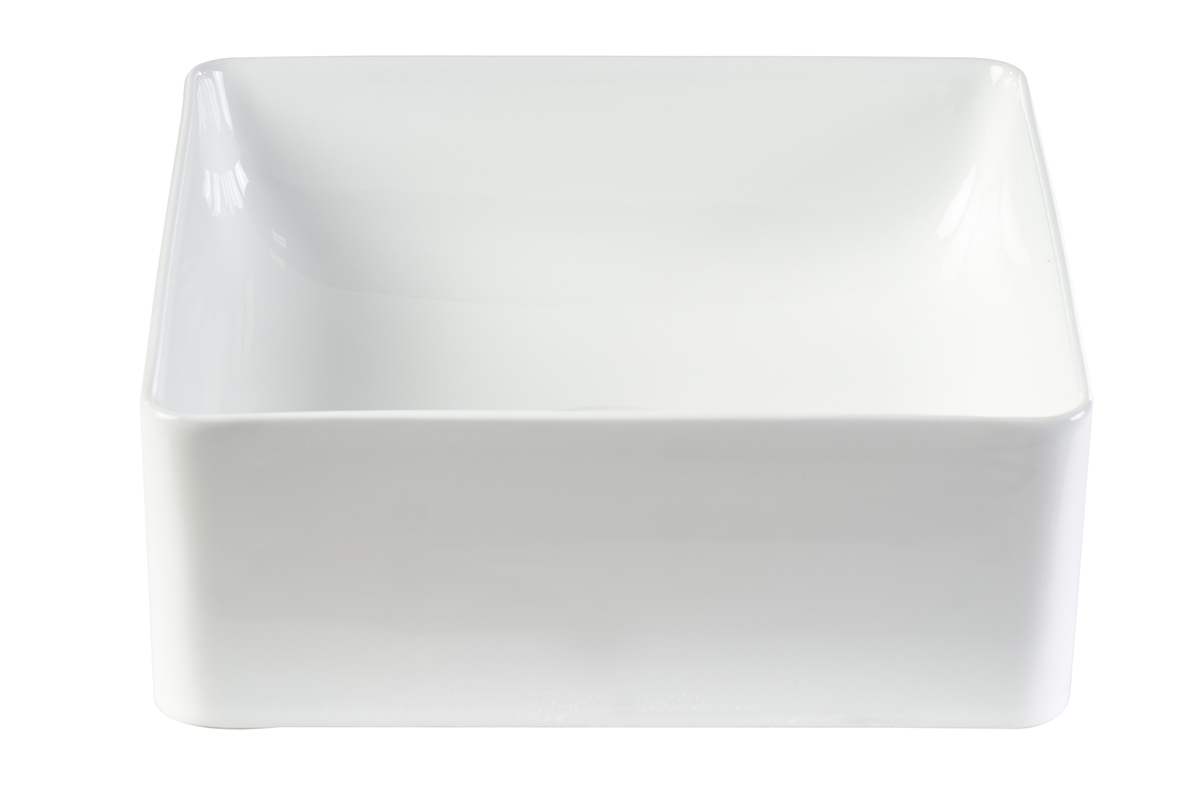 Lavabo quadrato in ceramica bianca L30,5 cm CLEMI