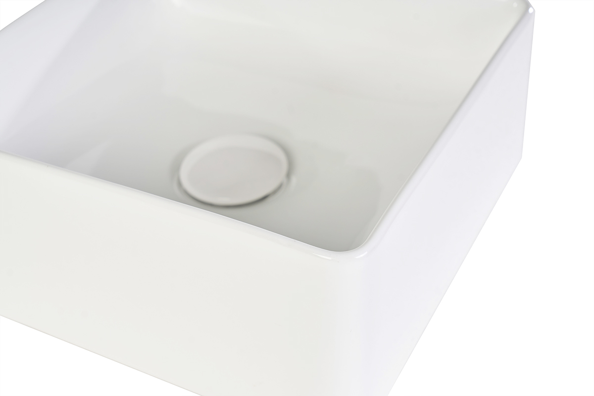 Lavabo quadrato in ceramica bianca L30,5 cm CLEMI