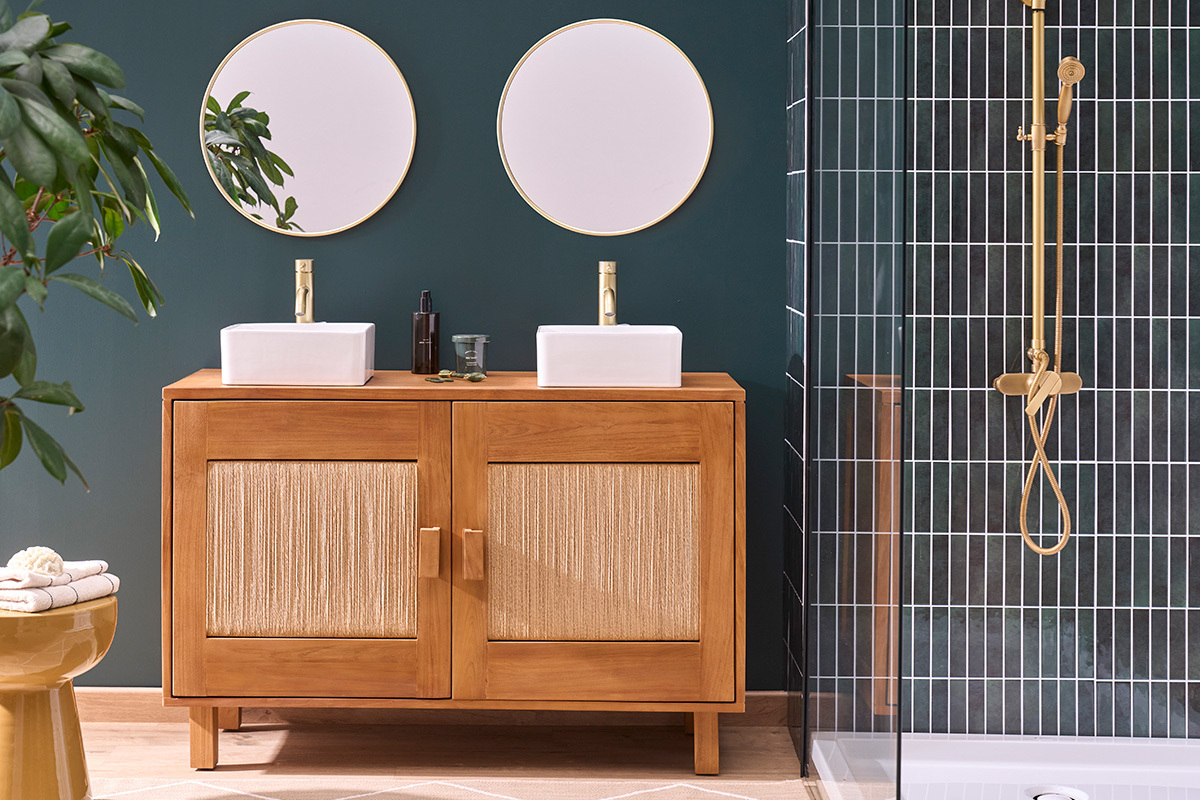 Lavabo quadrato in ceramica bianca L30,5 cm CLEMI