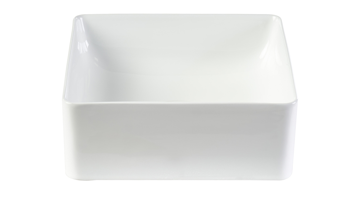 Lavabo quadrato in ceramica bianca L30,5 cm CLEMI