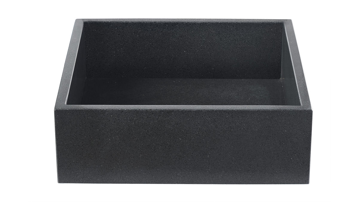 Lavabo quadrato in terrazzo nero L40 cm LOUSSA