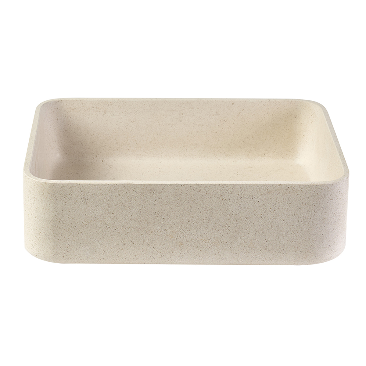 Lavabo rettangolare in pietra naturale beige L48 cm ALIZEE