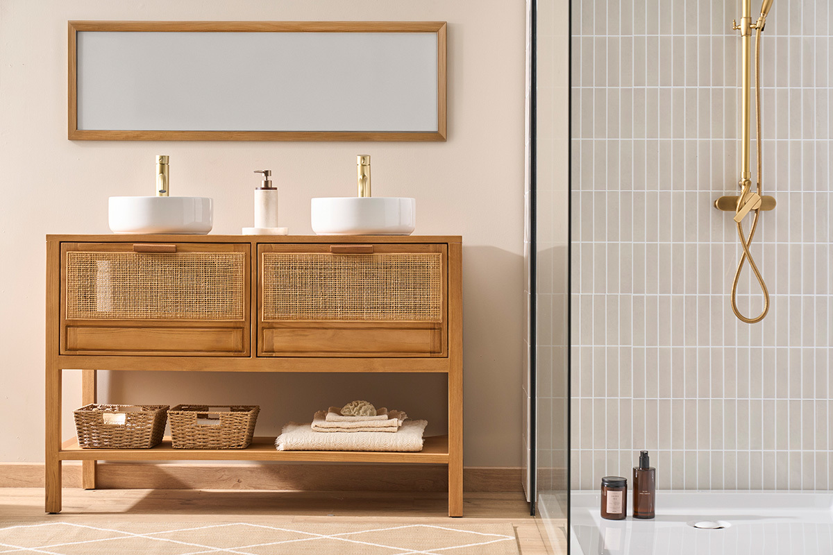 Lavabo rotondo in ceramica bianca D31 cm MARLI