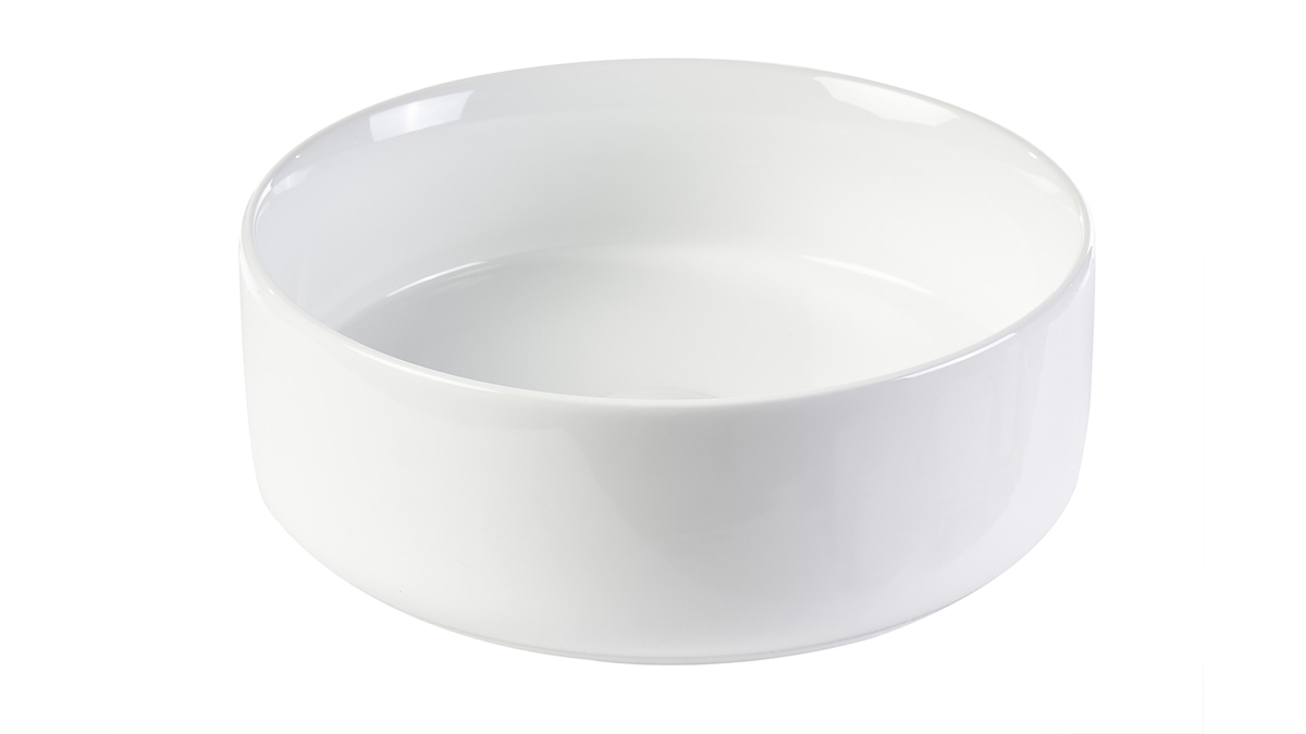 Lavabo rotondo in ceramica bianca D31 cm MARLI