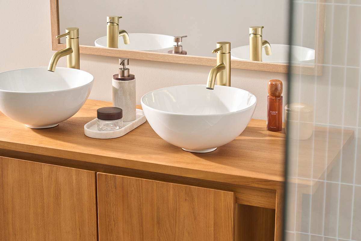 Lavabo rotondo in ceramica bianca D32 cm ZIA