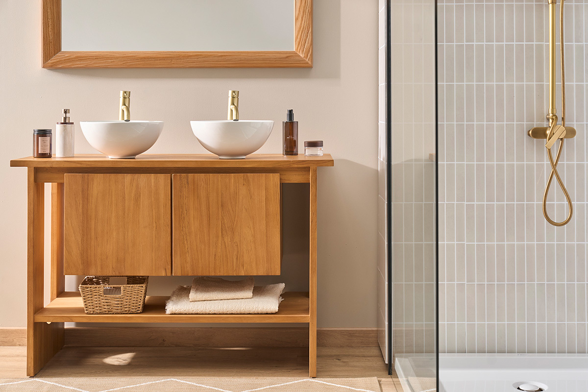 Lavabo rotondo in ceramica bianca D32 cm ZIA