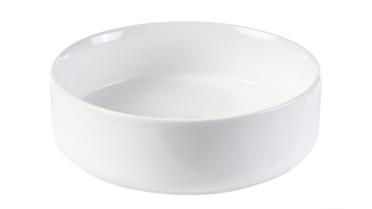 Lavabo rotondo in ceramica bianca D40,5 cm ISLA