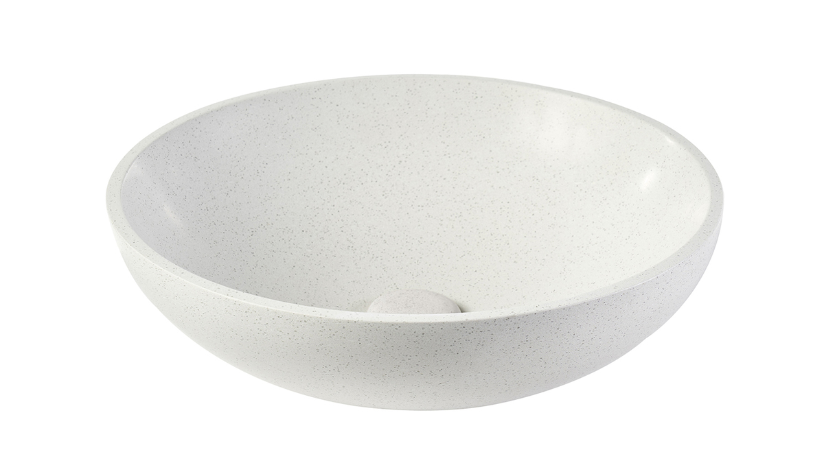 Lavabo rotondo in terrazzo grigio D40 cm LAORA