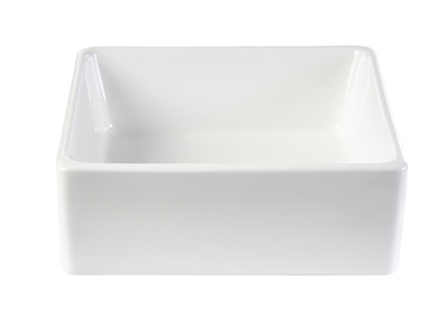 Lavandino quadrato in ceramica bianca L39 cm MILA