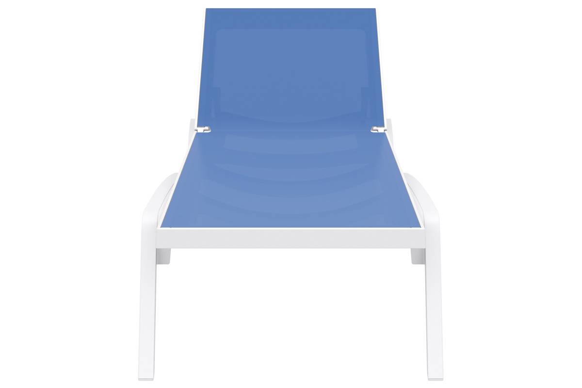 Lettino regolabile blu con rotelle CORAIL