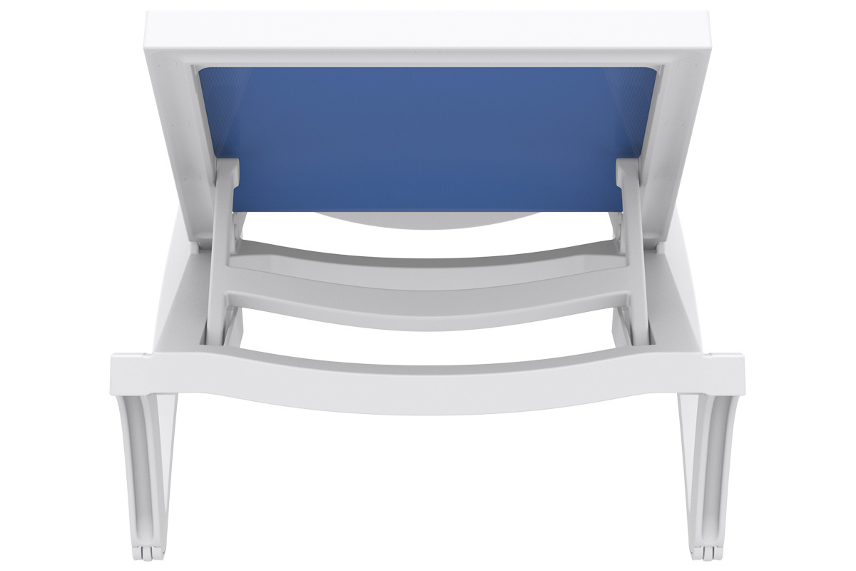 Lettino regolabile blu con rotelle CORAIL