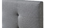 Letto 160 x 200 imbottito tessuto grigio MARQUISE