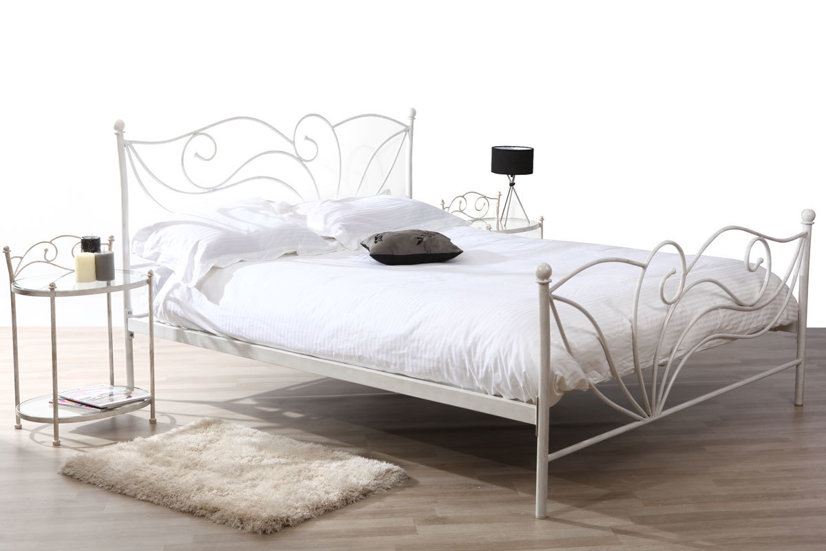 Letto 160x200 barocco bianco VENEZIA