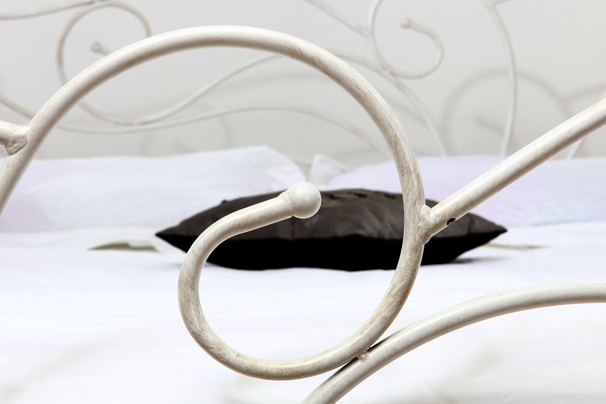 Letto 160x200 barocco bianco VENEZIA