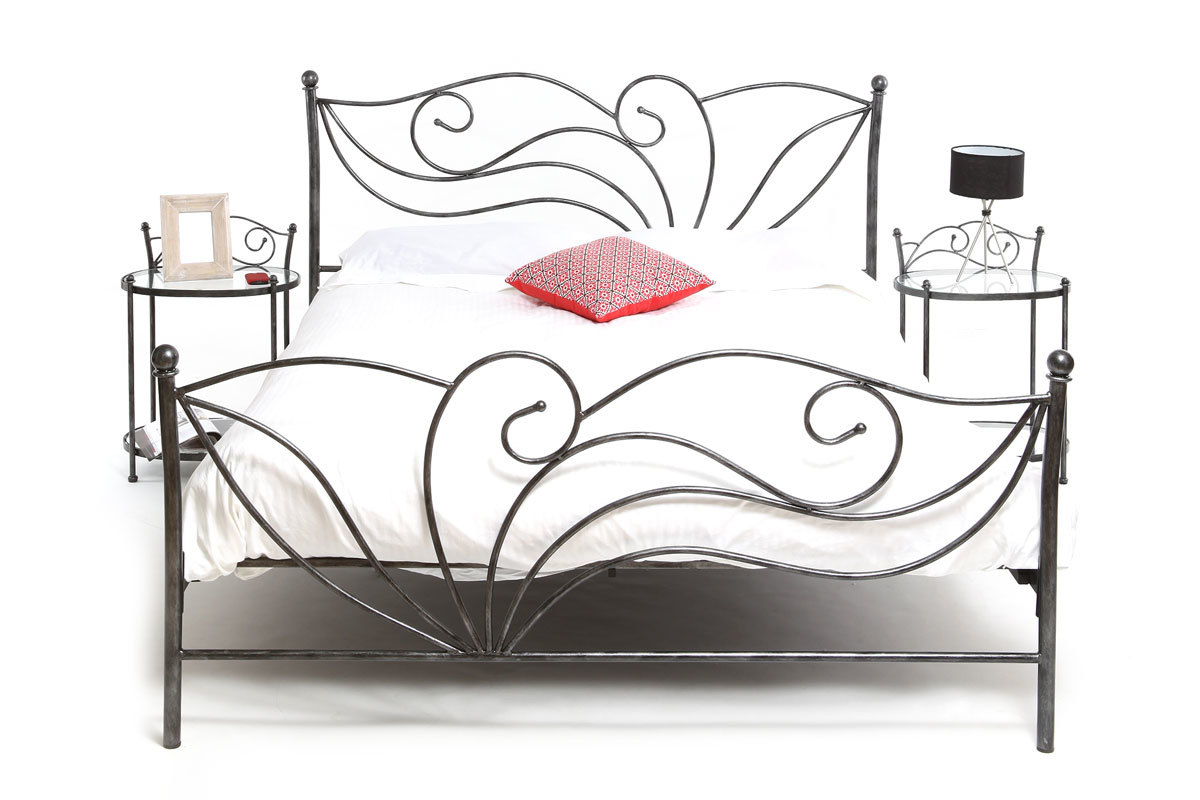 Letto 160x200 barocco nero VENEZIA