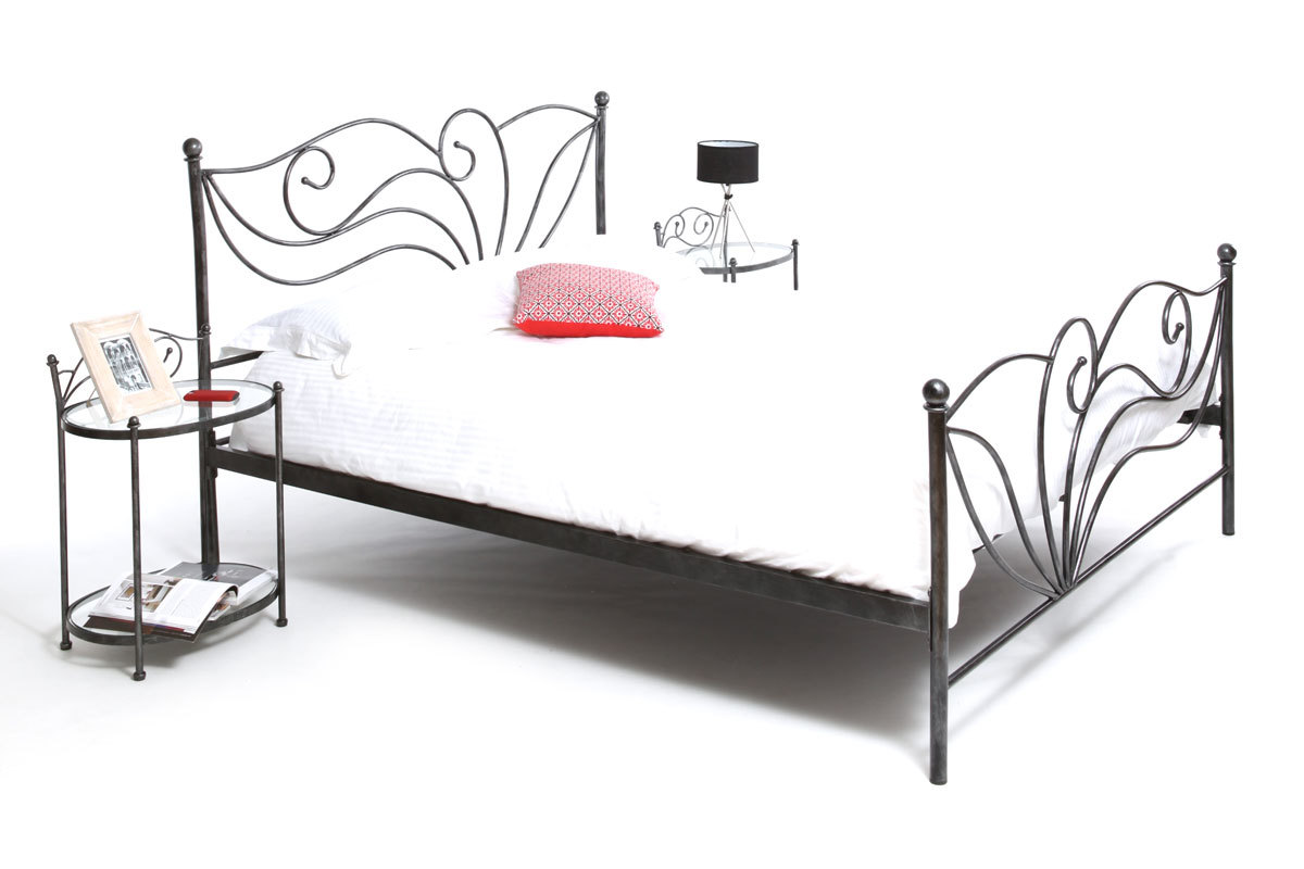 Letto 160x200 barocco nero VENEZIA