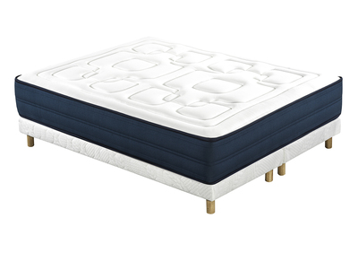 Letto 180 x 200 cm con basi per materasso e materasso memory foam BENJI