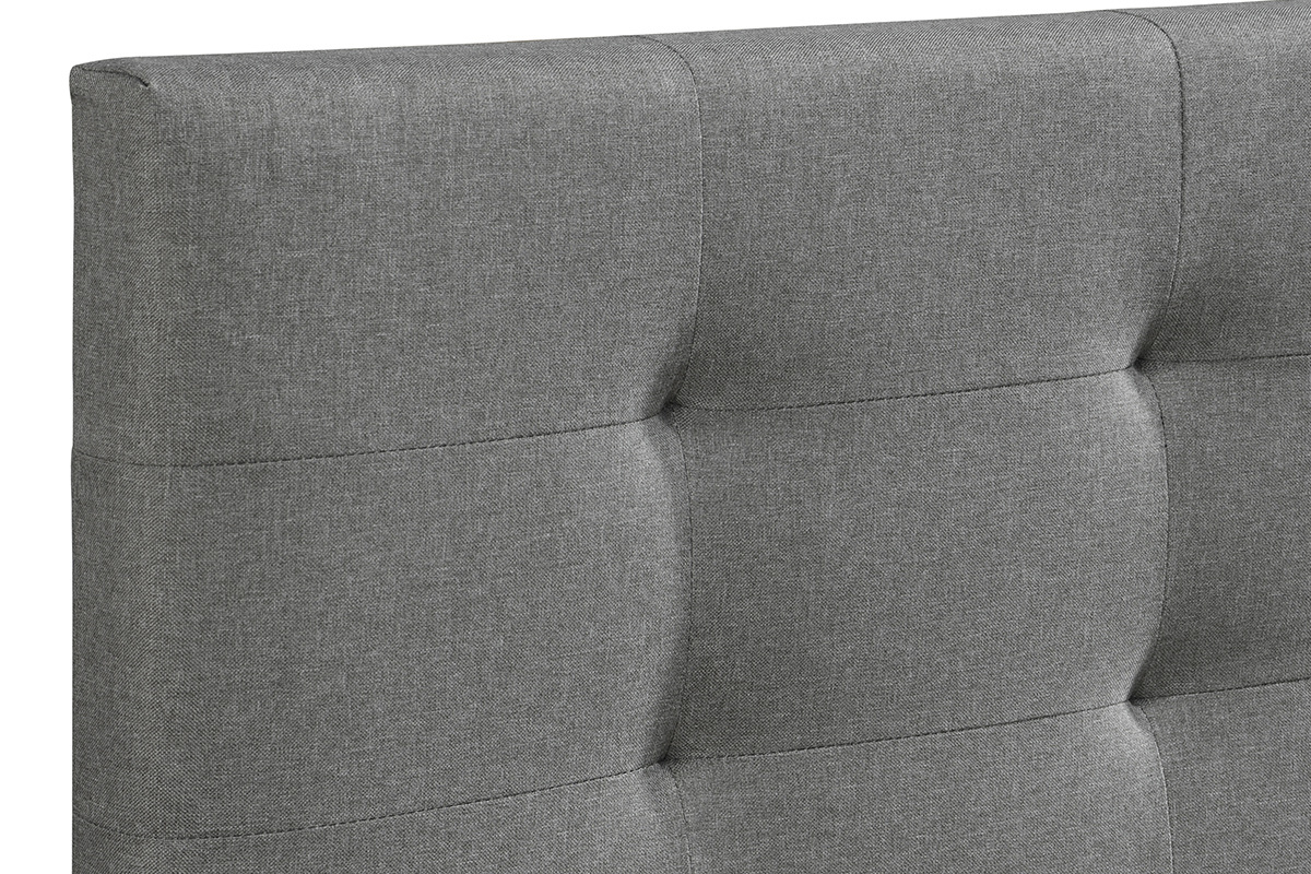Letto 180 x 200 imbottito tessuto grigio MARQUISE