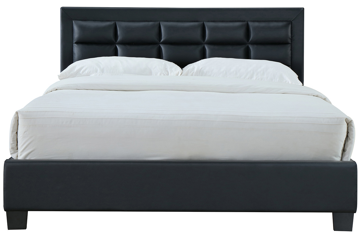 Letto 2 posti 160*200 nero KINGLEY