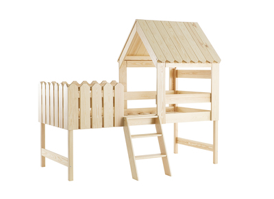 Letto a capanna bianco per bambini LITTLE HOUSE - Letto a capanna bianco per bambini LITTLE HOUSE