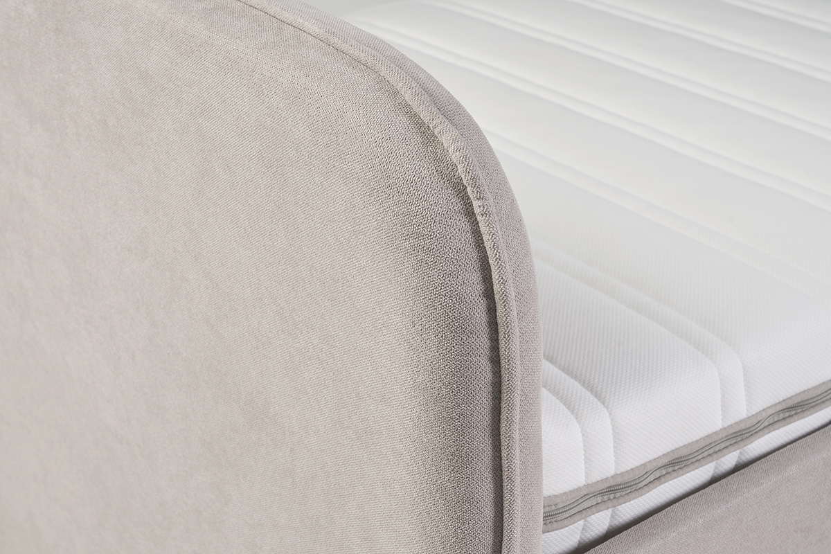 Letto a scomparsa in tessuto taupe 90 x 190 cm EDISON