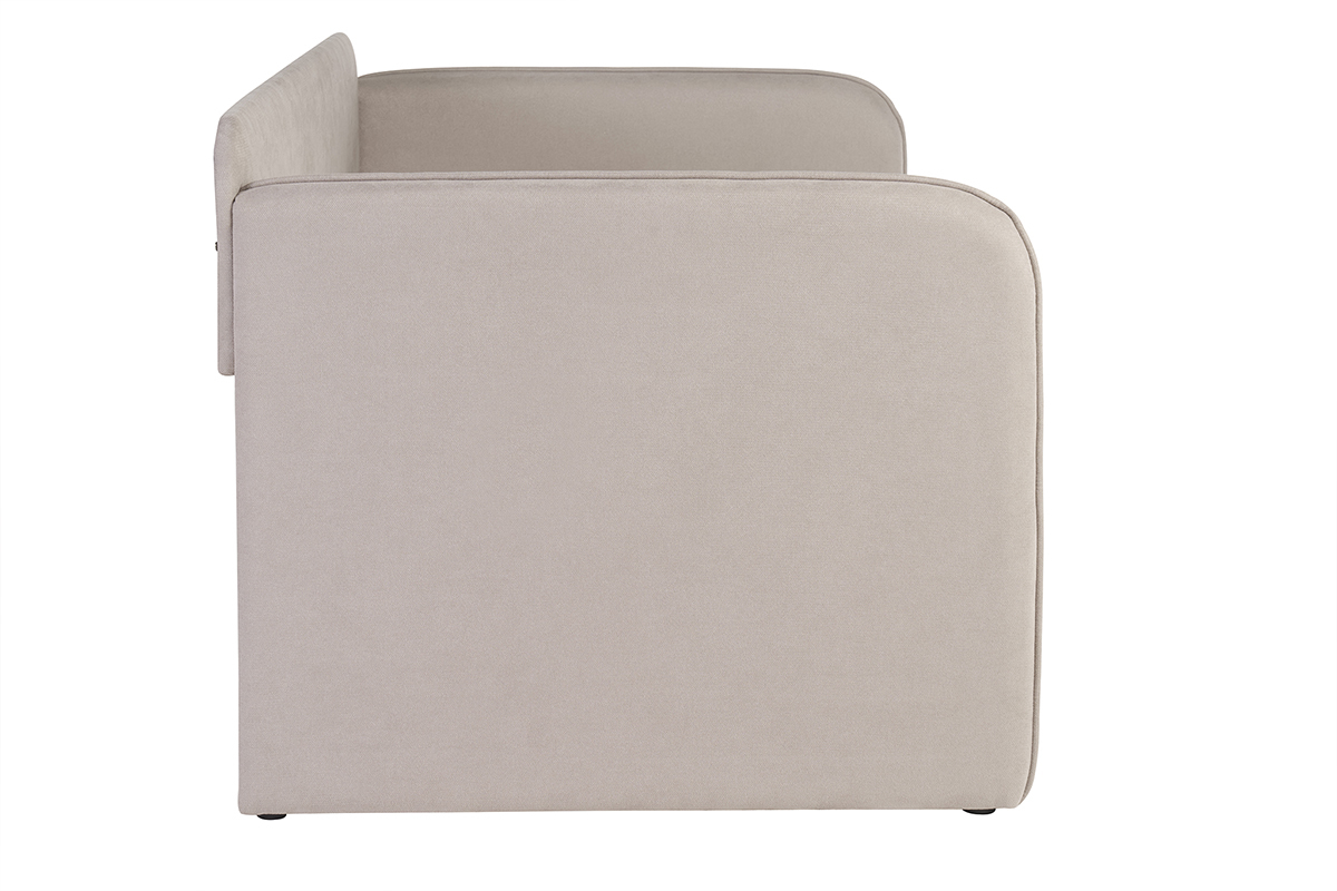 Letto a scomparsa in tessuto taupe 90 x 190 cm EDISON