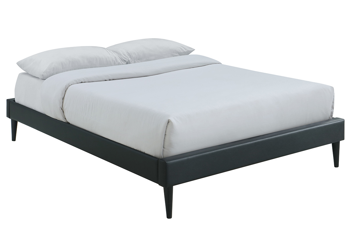 Letto adulto 160 x 200 cm con rete nero AYO