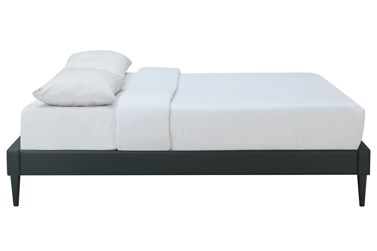 Letto adulto 160 x 200 cm con rete nero AYO