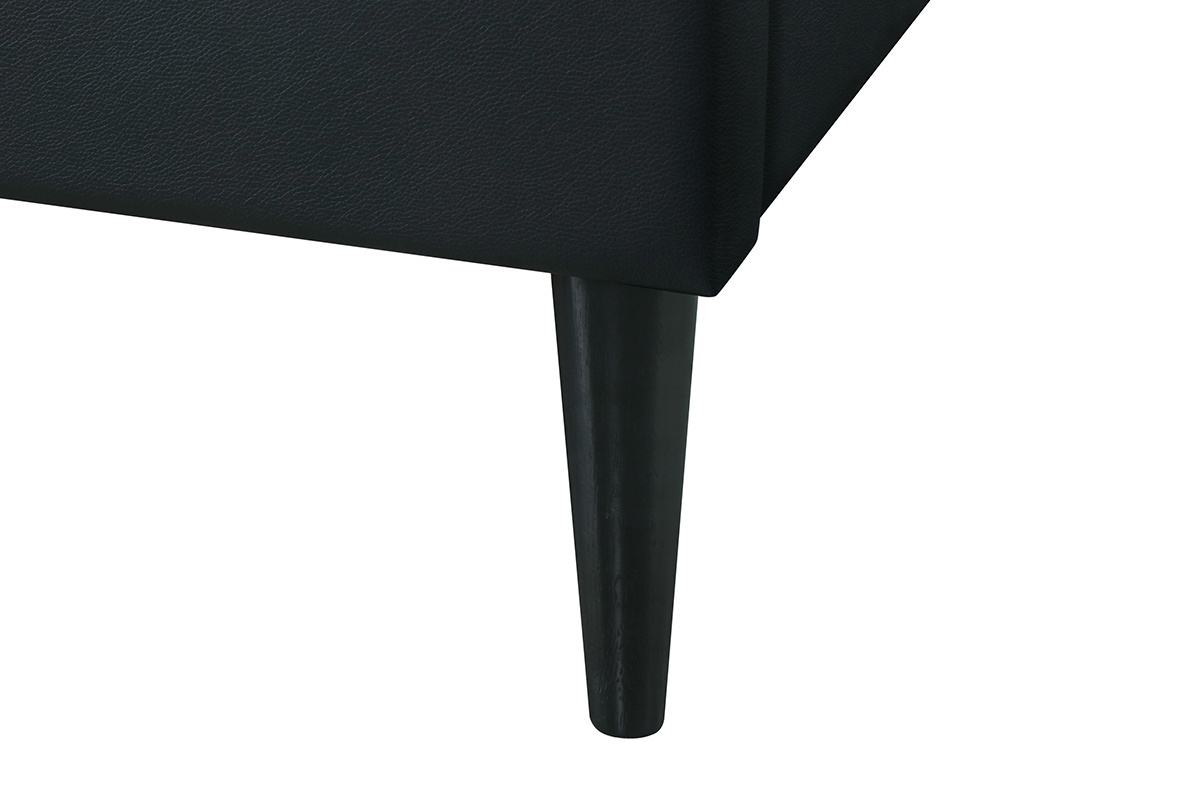 Letto adulto 160 x 200 cm con rete nero AYO