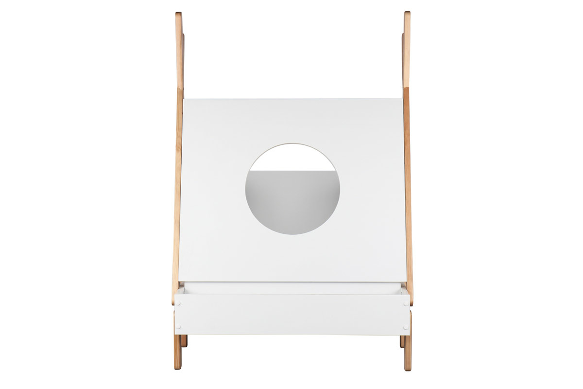 Letto bambino barca bianco e legno chiaro TIMEHLO