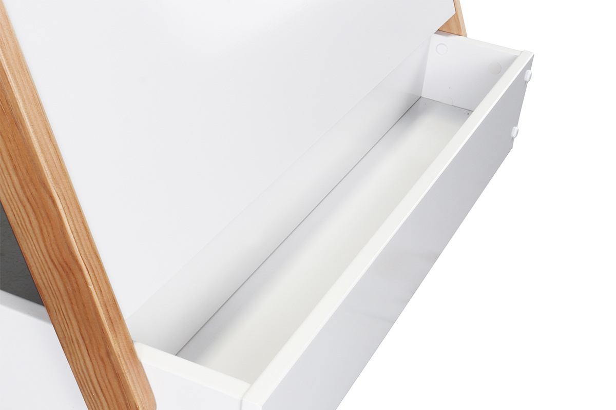 Letto bambino barca bianco e legno chiaro TIMEHLO
